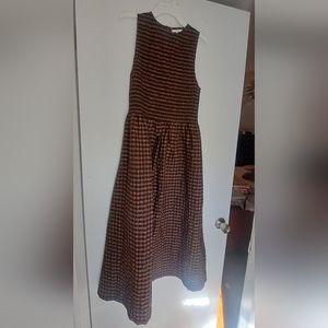 Brown Checkered Wray NY Women's Dress